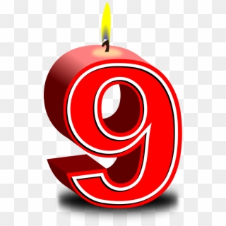 Birthday Candle Nine Number Png Image - Number 9 Birthday Candle, Transparent Png