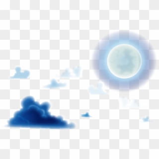 Clouds And Moon - Circle, HD Png Download