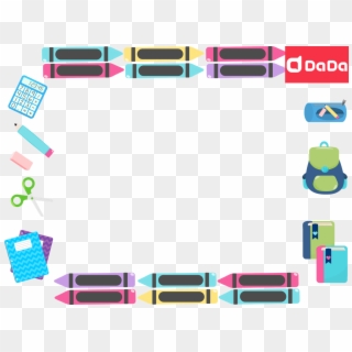 School Supplies Dada Manycam Borders For Online English - Transparent School Supply Border Png, Png Download