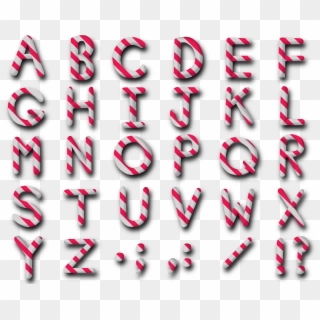 Zooshii Studios Made Her Very Own Candy-cane Alphabet - All Letters, HD Png Download