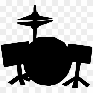This Free Icons Png Design Of Drum Set - Drum Set Clipart Black And White, Transparent Png