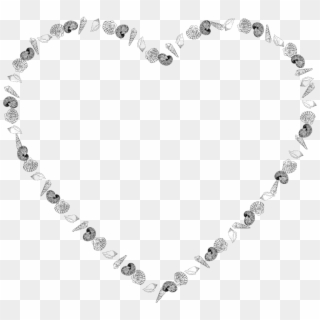 Clip Art Transparent Heart Shells Medium Image Png - Black And White Heart Images Background, Png Download