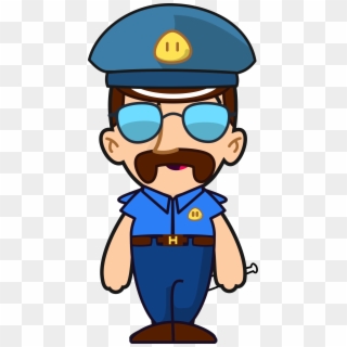 Policeman Clipart Police Mumbai - Police Officer Drawing Cartoon, HD Png Download