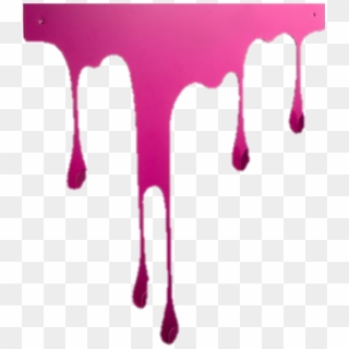 #border #edging #frame #pink #paint #dripping #drip - Pink Paint Drip, HD Png Download