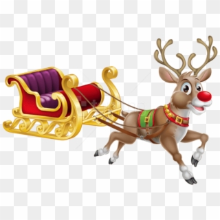 Free Png Transparent Christmas Sledge Png - Father Christmas And Sleigh, Png Download