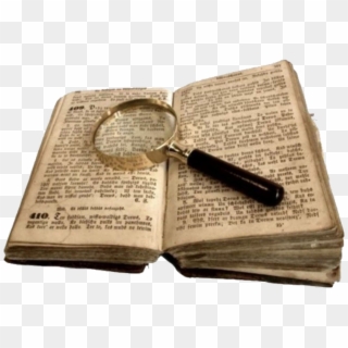 #beige #book #magnifyingglass #reading #cute #aesthetic - Very Old Books, HD Png Download