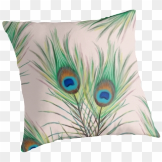 Free Single Peacock Feathers Png - Cushion, Transparent Png