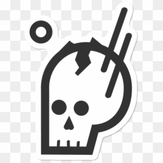 Julien Skull Logo Sticker White Sticker - Sign, HD Png Download