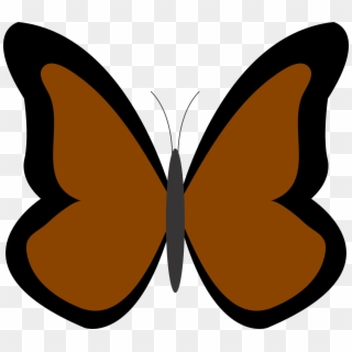 Monarch Butterfly Clipart Brown - Blue Butterfly Clipart, HD Png Download