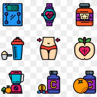 Diet And Nutrition - Health & Safety Icons, HD Png Download