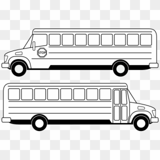 Bus School School Bus Png Image - Buses Clipart Black And White, Transparent Png