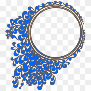 Original Png Clip Art File Oval Frame Svg Images Downloading - Wedding Vector Border Blue, Transparent Png