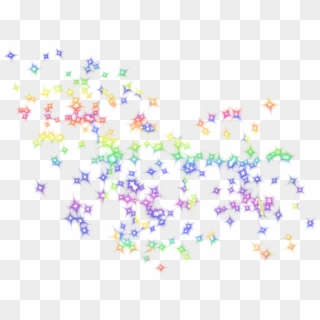#aesthetic #rainbow #glitter #tumblr #png #transparent - Rainbow Stars No Background, Png Download