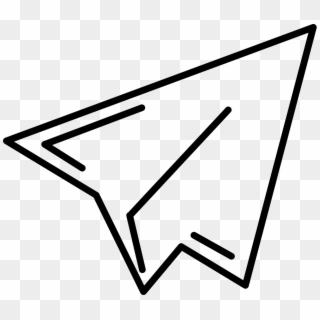 Paper Airplane Outline Comments - Paper Plane, HD Png Download