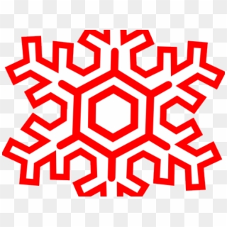 Snowflake Clipart Red - Snowflake Clip Art, HD Png Download