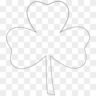 Three Leaf Clover Coloring Pages - 3 Leaf Clover Drawing, HD Png Download