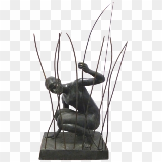 Art Deco Bronze Hunter Sculpture - Statue, HD Png Download
