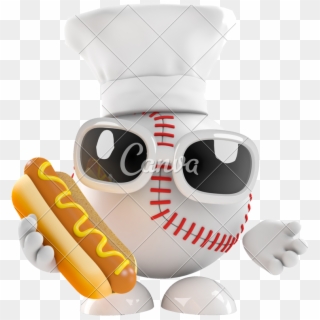 Baseball Clipart Hotdog - Baseball, HD Png Download