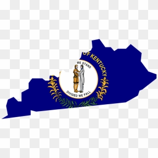 Kentucky Map Usa State Flag Png Image - Kentucky Flag State, Transparent Png