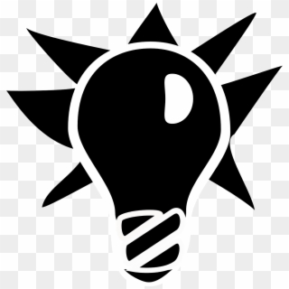 Lightbulb Black White Idea Png Image - Incandescent Light Bulb, Transparent Png