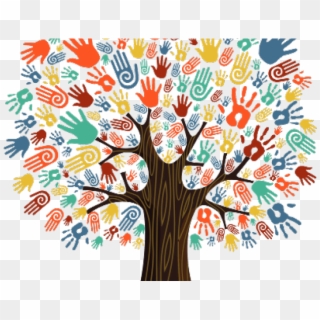 Handprint Clipart Handprint Tree - Together We Can Make A Difference, HD Png Download