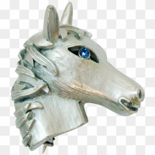 Rare Unsigned Crown Trifari Vintage Figural Horse Head - Stallion, HD Png Download