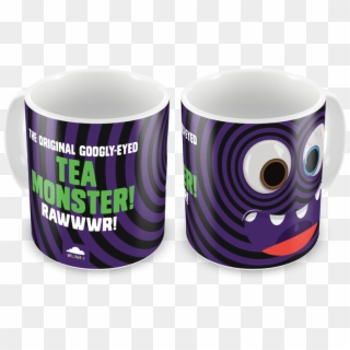 Ibbleobble Googly-eyed Tea Monster Mug Black - Mug, HD Png Download