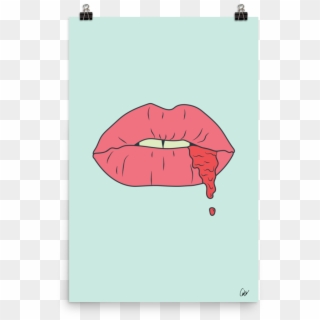 Kiss These Lips Print , Png Download - Illustration, Transparent Png