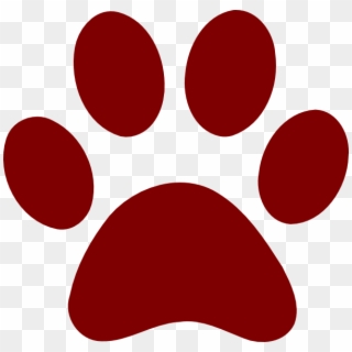 Free Cougar Paw Print Download Clip Art - Red Dog Paw Print, HD Png Download