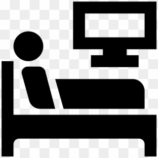Tv Icon Free Download - Clipart Person In Bed, HD Png Download
