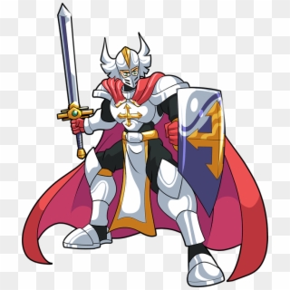 Silvershield Paladin - Cartoon, HD Png Download