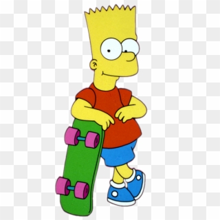 Simpsons - Bart Simpson With Skateboard, HD Png Download