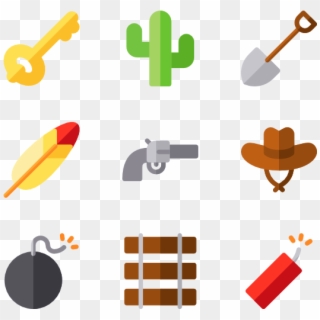 Wild West - Cowboy Icons, HD Png Download