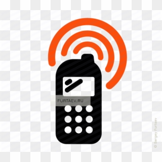 Vector Icon Of Wireless Signal Going From Cell Phone - Mobile Phone, HD Png Download