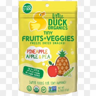 Pineapple, Apple & Pea Tiny Fruits Veggies Little Duck - Little Duck Snacks, HD Png Download