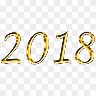 Simple 2018 Golden - New Year 2018 Transparent Clipart, HD Png Download