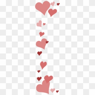 Love Border Pink Hearts Valentine Png - Love Heart Border Png, Transparent Png