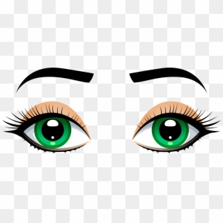 Female Eyes With Eyebrows Png Clip Art - Human Eye Eyes Clipart, Transparent Png