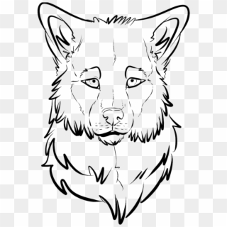 Wolf Head Art - Line Art, HD Png Download