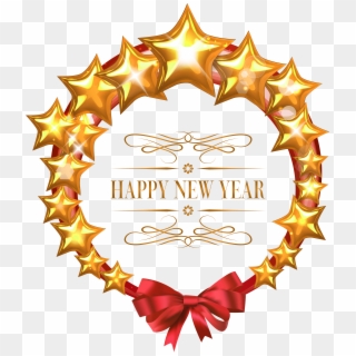 Jpg Stock Happy Stars Oval Decor Png Image Gallery - Happy New Year Frame Png, Transparent Png