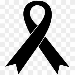 Black, Ribbon, Icon, Condolence, Remembrance, Campaign - Pita Hitam Png, Transparent Png