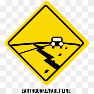 Earthquake-fault Line Final Pluspng - Earthquake Fault Line Road Sign, Transparent Png