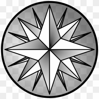 Compass Rose By @mestafais, Compass Rose, On @openclipart - Rosa Delos Vientos Dibujo, HD Png Download