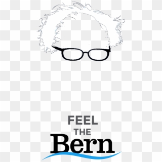 Snapchat - Http - //therapcat - Com/feel The Bern Geofilter - Line Art, HD Png Download