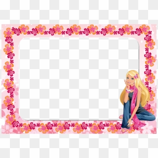 Svg Royalty Free Stock Barbie Clipart Flower - Barbie Frames, HD Png Download