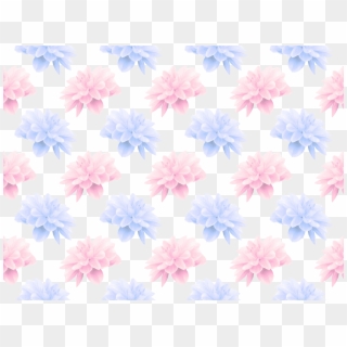 Pink Flower Clipart Blue - Pattern, HD Png Download