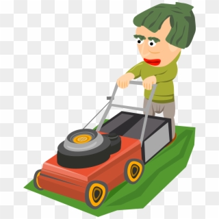 Png Download Lawn Mower Clipart Nice - Lawn Mowing Cartoon Pdf, Transparent Png