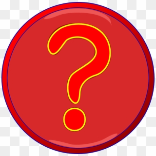 Red Question Mark Inside Darker Red Circle, Blue Border, HD Png Download