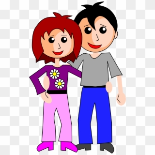 This Free Icons Png Design Of Happy Cartoon Couple, Transparent Png