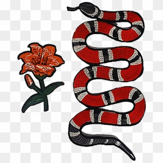 #gucci #ricegum #clout #cloutgang #snake #rose #flower - Gucci Snake Transparent Background, HD Png Download